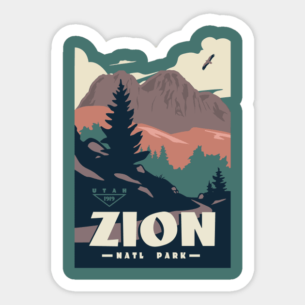 Zion National Park Utah Sticker by Terrybogard97